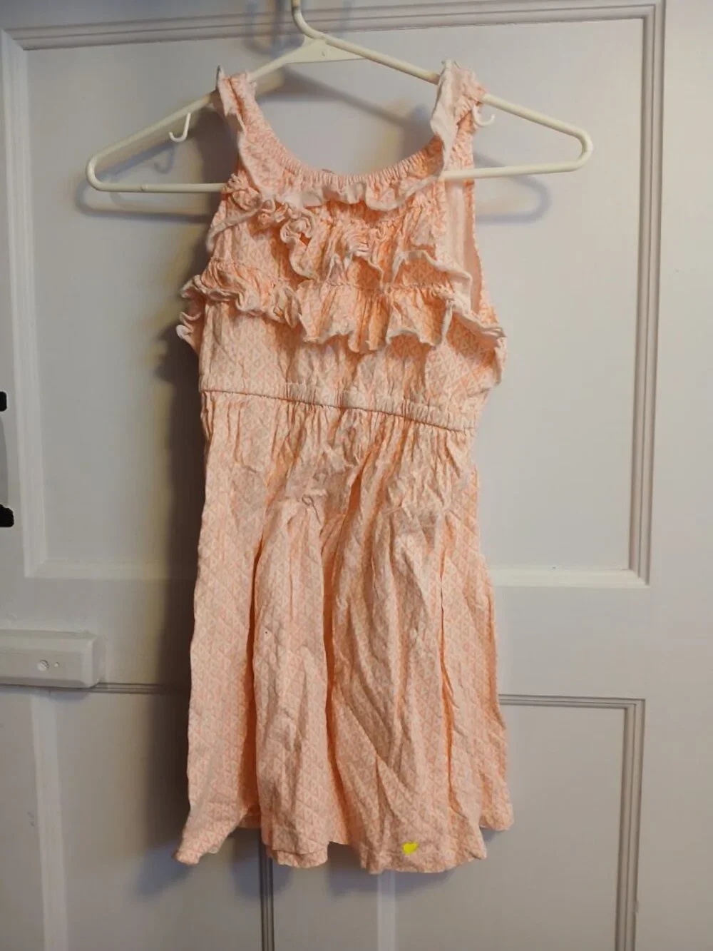 Carter's Girls 6 orange and White Summer Dress